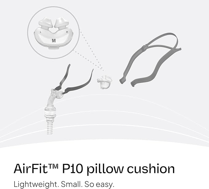 ResMed AirFit P10 Nasal Pillow Cushion - CPAP Mask Accessories Replacement - Soft Lightweight Silicone - Dual Wall - Medium