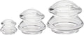 3PCS Silicone Cupping Therapy Set Massage Cups for Muscle Relief/Facial Cellulite Massage/Body Sculpt, Home Use Portable Body Sculpting Kit with Large, Medium, Small Cups (Clear)