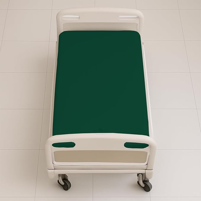 6 Pack Fitted Hospital Bed Sheets - Soft Microfiber Hospital Fitted Sheet - Hospital Bed Fitted Sheets (Olive, 36" x 84" x 12")