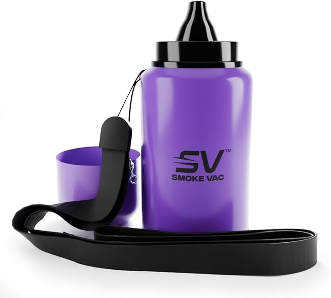 SmokeVac Handheld Personal Air Filter with 4-Layer Filtration & One-Way Check Valve – Portable Smoke Eraser & Odor Eliminator for Home, Car, Travel & Events (Purple)
