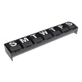EZY DOSE Weekly (7-Day) Pill Case, Medicine Planner, Vitamin Organizer, X-Large Contoured Compartments for Easy Pill Removal, Black, BPA Free