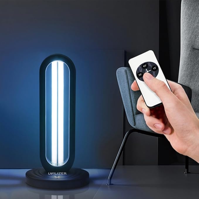 UVILIZER Tower - UV Light Sanitizer & Ultraviolet Lamp with Remote Control (UV-C Cleaner for Home, Room, Office | 38W UVC Disinfection Bulb | Kill Germs, Bacteria, Virus, Dust | USA)