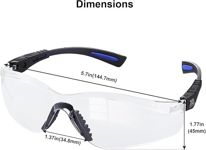 xaegistac Shooting Glasses Anti-fog Shooting Range Eye Protection, Adjustable Safety Glasses with Zipper Hard Case