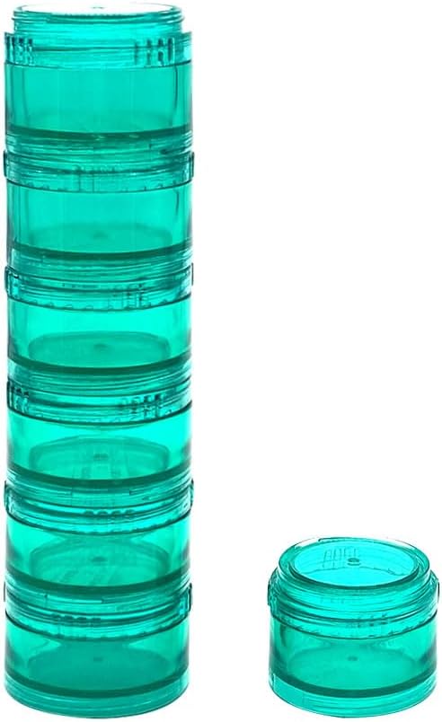 HaiSea Weekly Travel Pill Planner-Monthly Pill Organizer, Daily Month Pill Box-Separate AM/PM Compartments Colors Vary (Green)