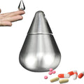 Necklace Mini Pill Holder for Men, Keychain Pill Container Titanium, EDC Waterproof Pill Case, Portable Daily Travel Pill Box Organizer for Purse Pocket Outdoor Emergency Pills Storage