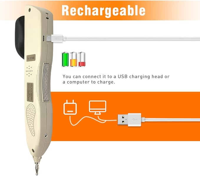 Electronic Acupuncture Pen Pain Relief Therapy Meridian Pen Find Acupoints Automatically with 3 Massage Heads Rechargeable