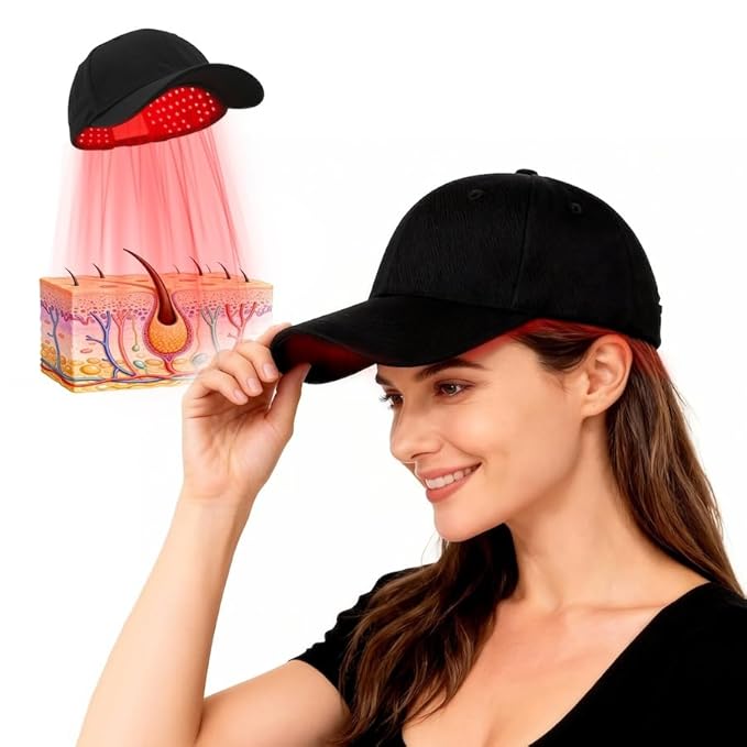 Red Light Therapy for Hair Growth, Cordless Hair Care for Home & Travel, Laser Therapy Cap for Hair Loss, Hair Loss Treatments Hat