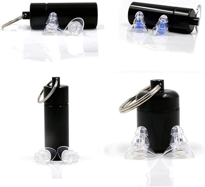 Artkingdome Set of 6 Metal Pill Box Cartridge Aluminum Alloy Cans Waterproof Sealing Earplugs Outdoor Medicine Organizer Ring Small First Aid Drug Holder Pill Container Bottle Clolorful Keychain