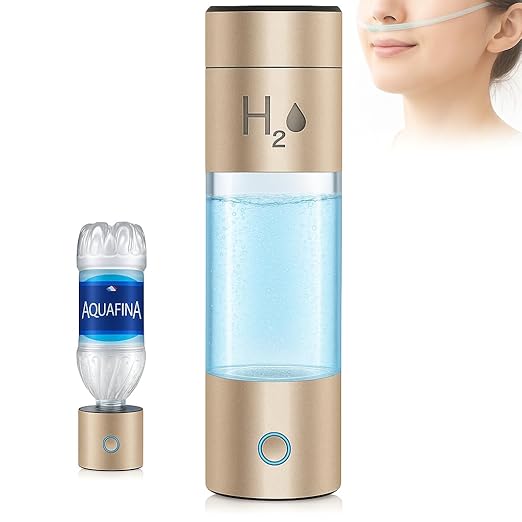 Premium Hydrogen Water Bottle Generator - Up to 4500ppb High-PPB SPE PEM Tech with Inhaler & Breathing Tube, 3-in-1 Portable Ionizer for Travel & Home, BPA-Free, Test Kit Included