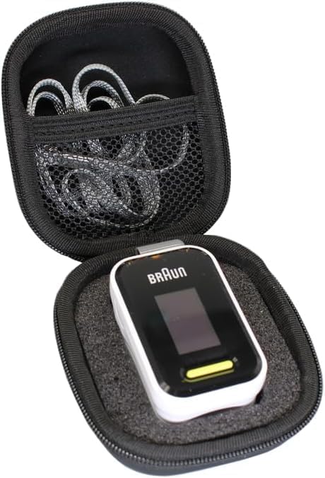 GUBEE Hard Travel Case Bag Compatible with Zacurate Elite Fingertip Pulse Oximeter Blood Oxygen Saturation Monitor
