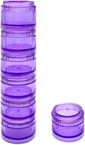 HaiSea Weekly Travel Pill Planner-Monthly Pill Organizer, Daily Month Pill Box-Separate AM/PM Compartments Colors Vary (Purple)