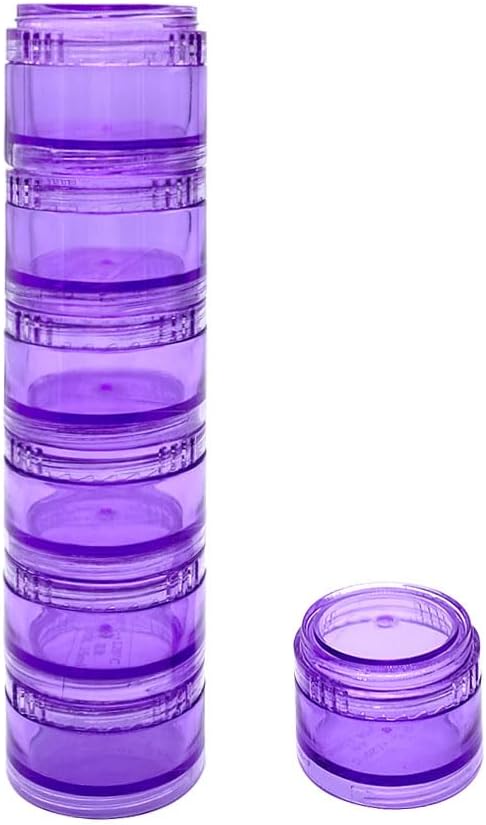 HaiSea Weekly Travel Pill Planner-Monthly Pill Organizer, Daily Month Pill Box-Separate AM/PM Compartments Colors Vary (Purple)