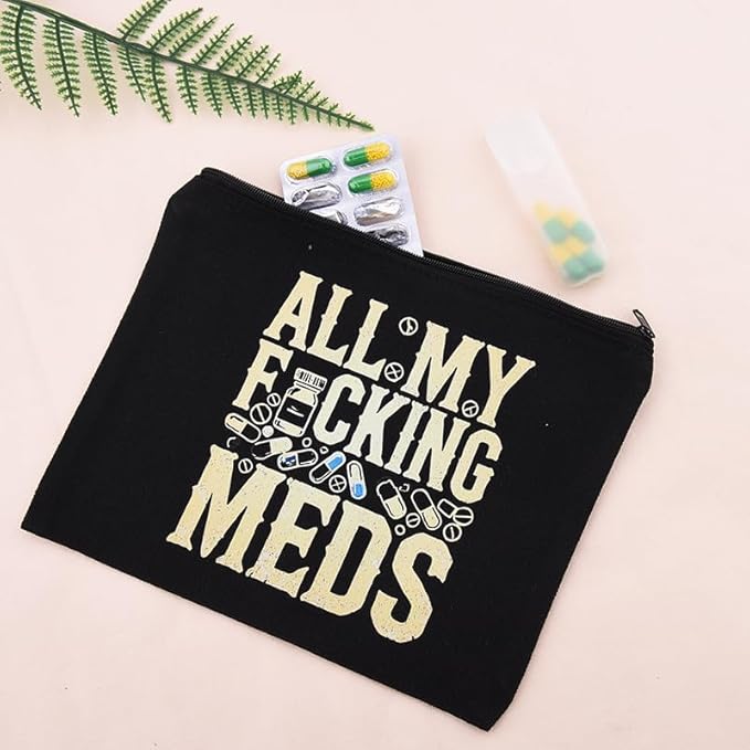 Patient Medication Pouches for Traveling Med Case for Pill Box Storage Container Pharmacy Doctor Medical Funny Novelty Gifts for Physician Nursing Assistant Pharmacist Nurse Makeup Bags for Work