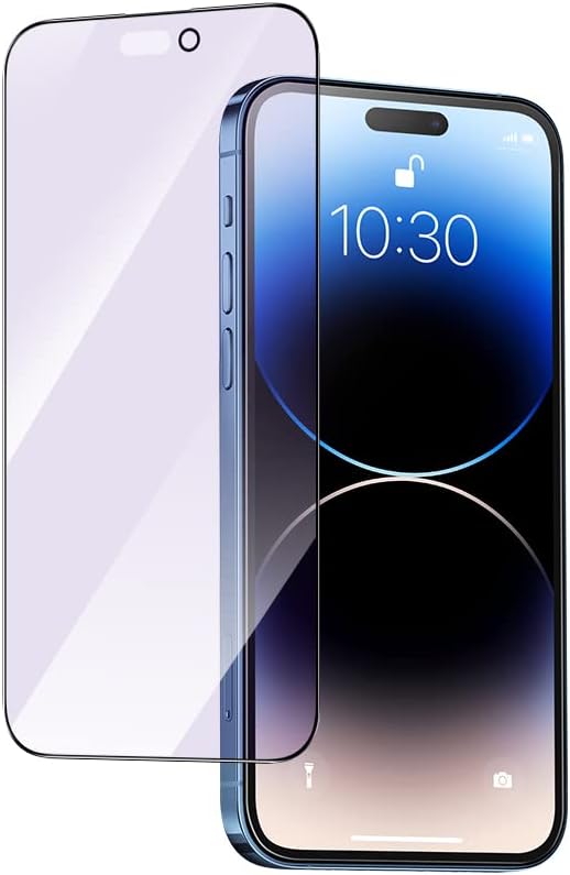 PERFECTSIGHT Anti Blue Light Screen Protector Compatible with iPhone 14 Pro Max 6.7 inch 2022, Eye Protection Blue Light Blocker, HD Clear Anti Fingerprint Anti Eye Fatigue 6X Stronger Tempered Glass