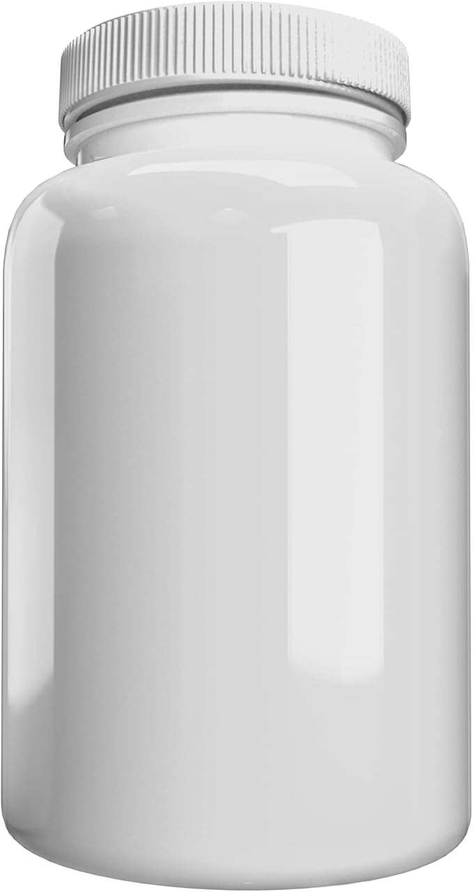 Company (12 Pack) White Pill Bottle with Lid, Storage, Plastic Pill Container, 300 cc Capacity