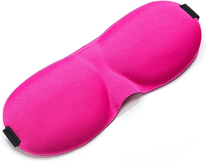 1 PCS 3D Sleep Mask for Women Men Eye Mask for Sleeping Contoured Cup Night Blindfold Mask Block Out Light for Kids Girls and Adult Rose Red
