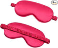 Soft Silk Sleep Eye Masks Lightweight Eye Cover Eyeshade for Night Sleeping with Elastic Strap Fuchsia