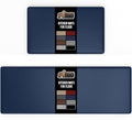 GORILLA GRIP 2 Pack Comfortable Cushioned Kitchen Mats for Floor, 17x29 + 17x59, Waterproof and Stain Resistant, 1/2 Inch Thick Soft Ergonomic Standing Desk Anti Fatigue Mat, Foam Supports Feet, Navy
