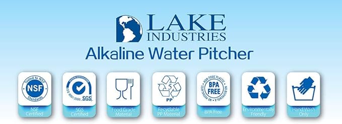 Alkaline Water Pitcher Cartridge Replacement | 150 liters/40 gallon capacity | Pure Clean Hydration | 2-pack