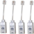 ScreenBeam Universally Compatible Inline DSL Phone Filters - 4 Pack (FLTR4DSL02), White