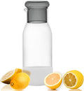 hjn Glass Pitcher Glass Water Carafe with Cup Lid, Fridge Water Jug Cold or Hot Beverages, Iced Tea, Milk, Juice 830ml/28oz & clear cup lid (Glass Pitcher-Gray cup lid)