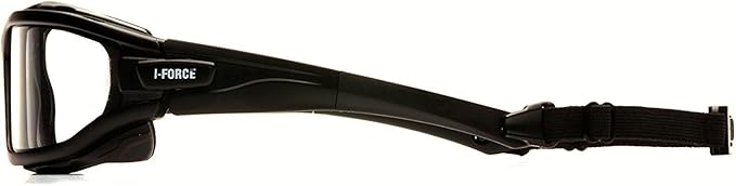 PYRAMEX I-Force Sporty Dual Pane Anti-Fog Goggle, Black Frame/Clear Anti-Fog Lens