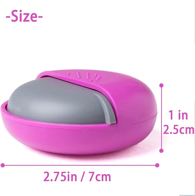 INVODA Travel Pill Organizer Cute Round Pill Box for Purse Compact Medicine Container for Pills, Fish Oil, Vitamins & Supplements
