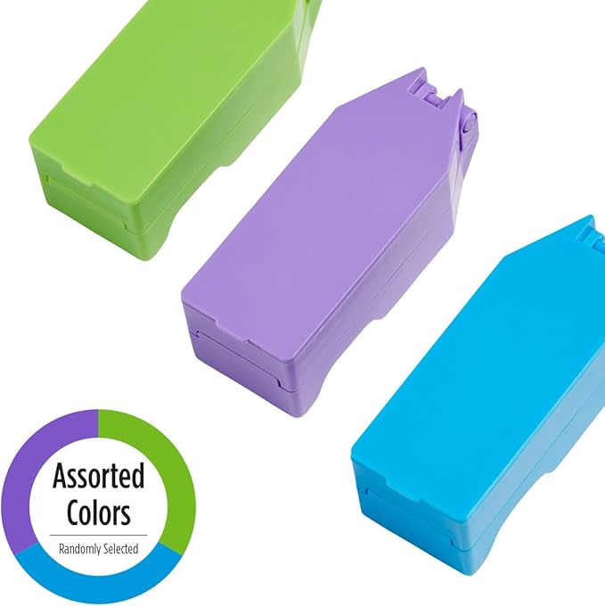 EZY DOSE Pill Cutter and Splitter with Dispenser, Cuts Pills, Vitamins, Tablets, Stainless Steel Blade, Travel Sized, Safely Cut Pills and Vitamins, Easy to Use, Color May Vary, BPA Free