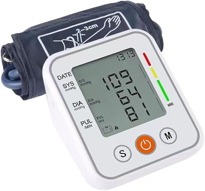 Arm Type Electronic Blood Pressure Monitor,Automatic Accurate Measurement,Large Screen and Large Character,Charging Model Device with USB Cable,2 * 99 Memory,Simple Operation