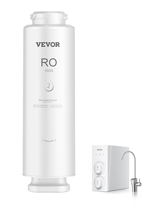 VEVOR Reverse Osmosis Filter, 10-Layers RO Water Filter Replacement, Compatible with SS-003 600 GPD Under Sink Water Filter, 24 Months Reverse Osmosis Filter Cartridge, Reduces Lead, Chlorine, Rust