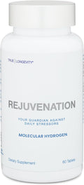 DRINK HRW Rejuvenation Molecular Hydrogen Water Tablets: 12 ppm H2, Patented, USA Made, IHSA-Certified Hydrogen & Magnesium Supplement. Supports Energy, Recovery, Cognitive Function (Unflavored, 60Ct)