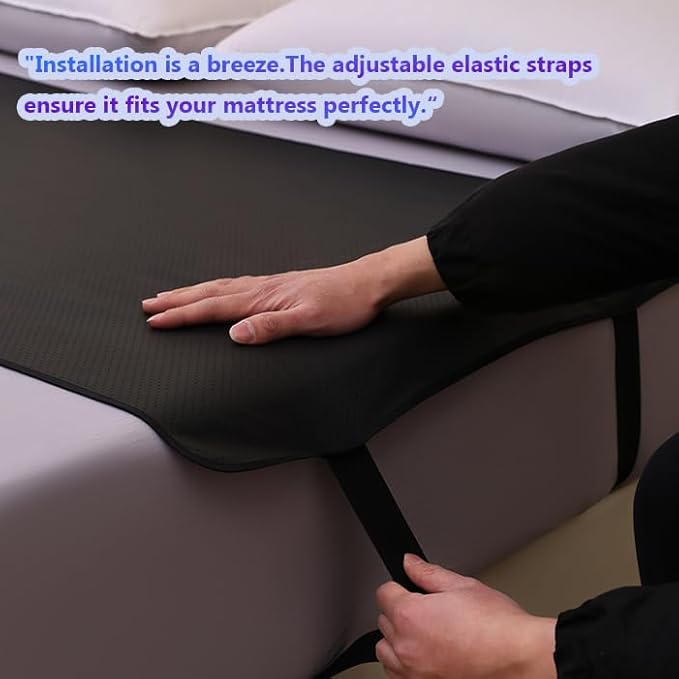 Grounding Mat for Bed Sleep & Deep Relaxation - Premium Grounding Pad Kit - Grounding PU Mat for Natural Energy Balance, Stress Support & Wellness