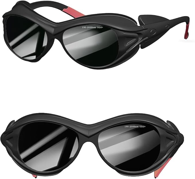 mozeeda Red Light Therapy Glasses, Professional Eyes Protection for Tanning Goggles, IPL Laser Safety Glasses Goggle 190-2000nm for Laser Hair Removal Treatment Red Light Therapy