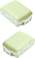 1Pc Green Travel Pill Case Pill Container, Three-Layer 8 Compartments Pill Case Holder, Portable Pill Box Small Organizer for Family Office, Personal Dispensers, Medication Aids