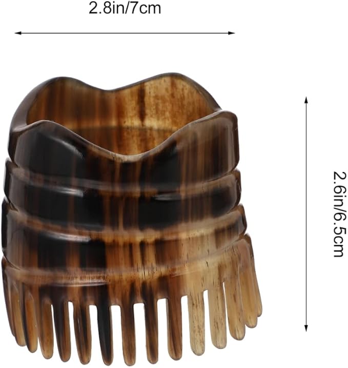 Massage Tool Hair Scalp Massager Natural Bull Horn Detangling Brush Fine Teeth Massager Exfoliating Shampoo Brush Scalp Scrub Shower Scratcher Comb Scalp Massage Comb