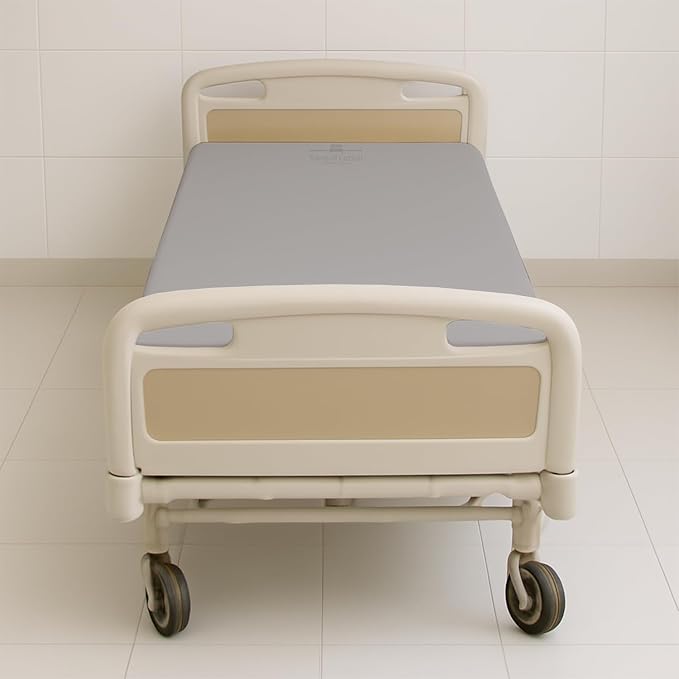6 Pack Fitted Hospital Bed Sheets - Soft Microfiber Hospital Fitted Sheet - Hospital Bed Fitted Sheets (Light Grey, 36" x 84" x 12")