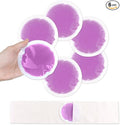 NEWGO Small Ice Packs for Injuries, 6 Pack Round Ice Packs for Face, Hot and Cold Gel Ice Pack Circular Cold Compress with Cloth Backing & Sleeve for Pain Relief, Toothaches - Purple
