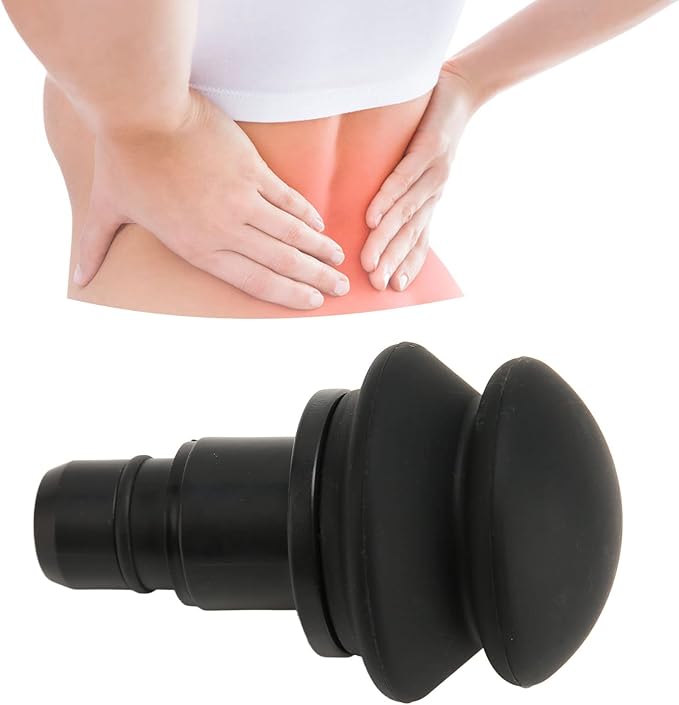 AMONIDA Fascia Massage Gun Head, 18mm Silicone Gas Cushion Fascia Massager Replacement Head, for Head, Buttocks, Thighs, Calves, Flat Major Muscles