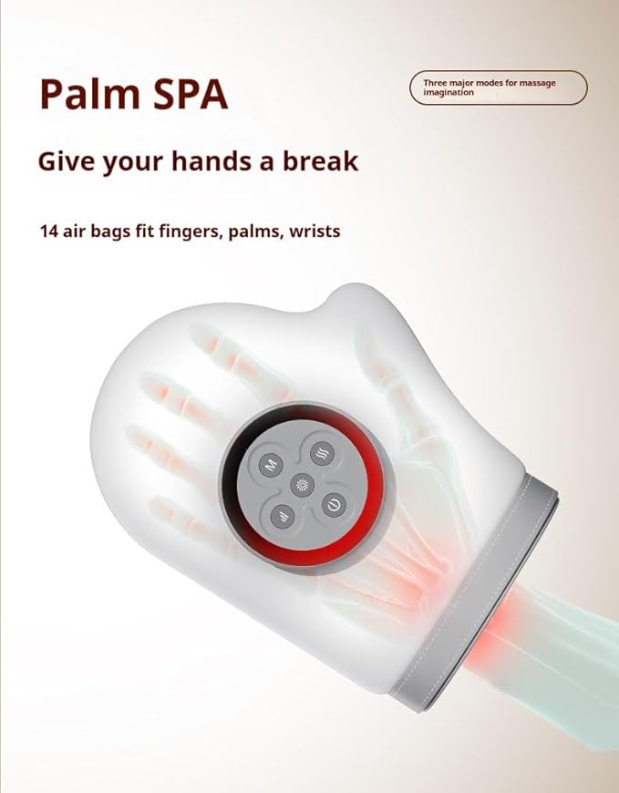Hand Massager with Heat and Air Pressure – Hand and Finger Massager with Heat and Vibration for Relaxation, Comfort, and Gifts