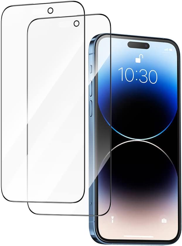 PERFECTSIGHT 2 Pack Compatible for iPhone 14 Pro Max Screen Protector 6.7 Inch, [ 6X Strogner ] HD Clear Premium Tempered Glass Case Friendly 9H Hardness Bubble Free Easy Installation