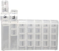 Extra Large Weekly Pill Organizer 4 Times a Day, 7 Day Pill Box, Daily Pill Case with 28 Compartments, Portable Travel Container for Fish Oils, Vitamins, Supplements and Medication (White)