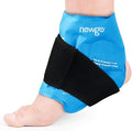 NEWGO Ankle Ice Pack Wrap for Sprained Relief, Ice Pack for Ankle Inuries Reusable, Cold Therapy for Ankles Swelling, Post Surgery Recovery - Light Blue