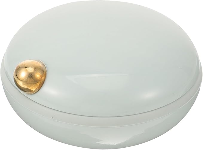 Garneck Portable Sealed Pill Packaging Box 4 Compartments Small Round Organizer Medicine Holder for Travel