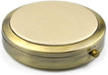 Retro Compact Pill Case with Mirror for Purse Travel Medicine Organizer (Light Gold), PC02