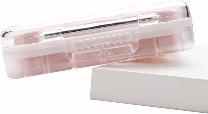 RICHCEE 10 Compartments Daily Pill Organizer for Pocket Purse,Combined Cute Travel Pill Box,Daily Portable Pill and Supplement Organizer for Fish Oil/Vitamin(Pink)