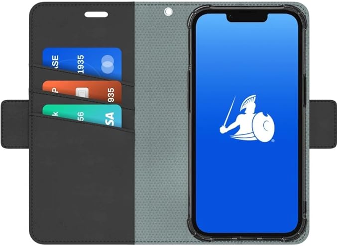 DefenderShield EMF Protection & 5G Anti Radiation iPhone 11 Pro Case - RFID Blocking EMF Shield Detachable Wallet Case Black