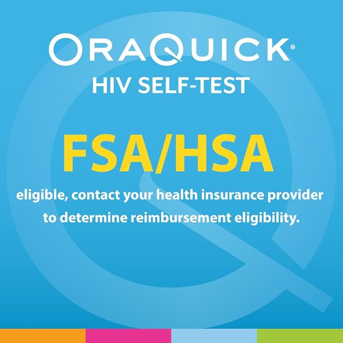 OraQuick® HIV Self-Test, Oral Fluid Rapid HIV Test for HIV-1 & HIV-2 Detection, Quick & Easy Pain Free Home Testing Kit with Results in 20 Minutes, Ages 14+