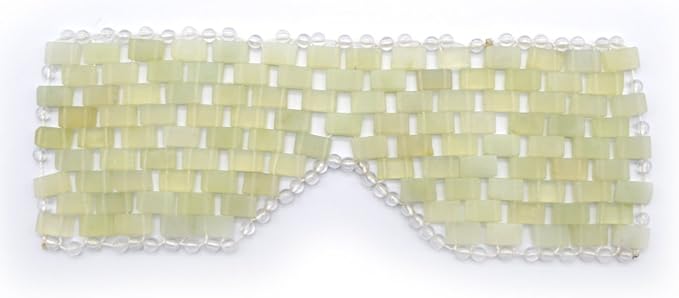 Natural Jade Sleep Mask & Blindfold,Natural Jade Eye Mask,Anti-Aging Hot or Cold Therapy Eye Mask Which is Soothing Cooling Detoxifying (Xiuyan Jade)