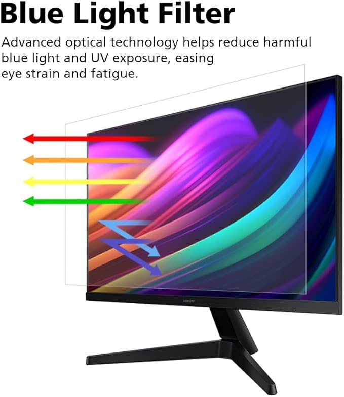 2-PACK 23.6 Inch DIAGONAL 16:9 Computer Blue Light Blocking Screen Protector for Widescreen Desktop PC LED Monitor and Laptop - Eye Protection | Anti-UV | Anti-Glare