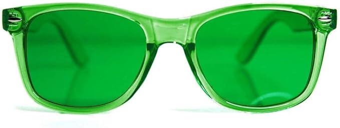 GloFX Green Color Therapy Mood Glasses Migraine Glasses Light Therapy Glasses Chromotherapy Green Colored Migraine Relief Lenses